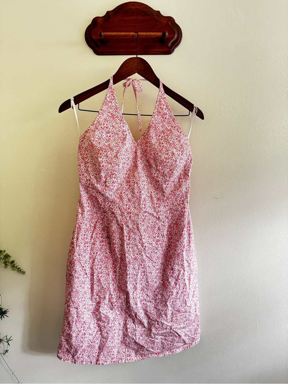 Old Navy Pink Floral Halter Mini Dress